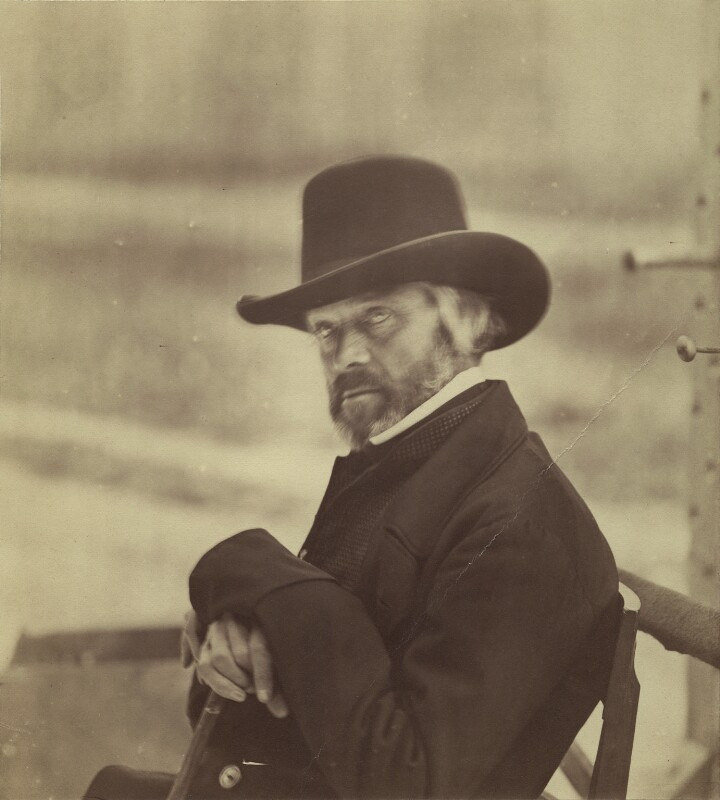 Historische Schwarzweissfotografie Thomas Carlyles aus dem Jahr 1859.